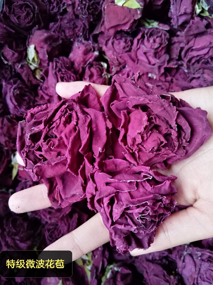 墨紅玫瑰微波干花